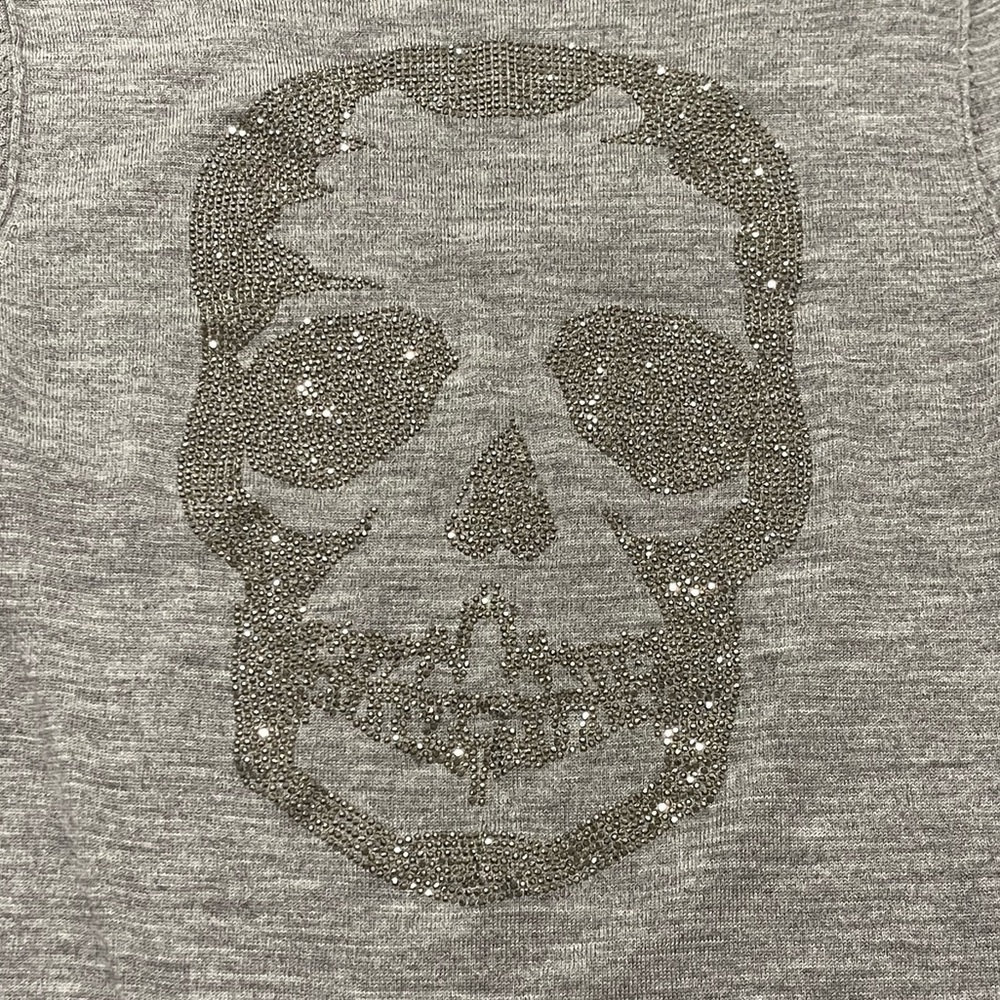 LIKE NEW! Zadig & Voltaire Happy Skull embellished wool sweater. XS. GREY. - Picture 3 of 9
